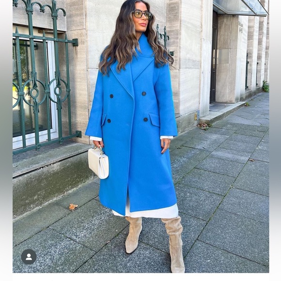 ZARA BLOGGERS FAV WOOL BLEND OVERSIZED COAT - Picture 5 of 15
